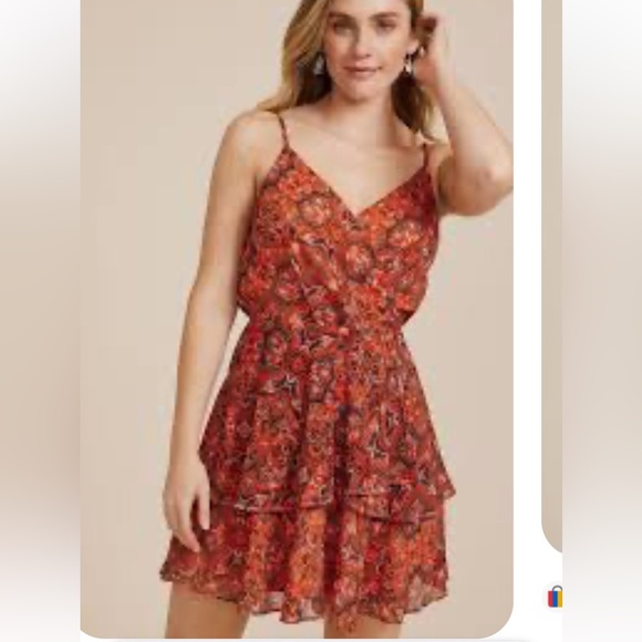 Maurices Dresses & Skirts - Maurice’s NWT Floral Red and Orange Dress